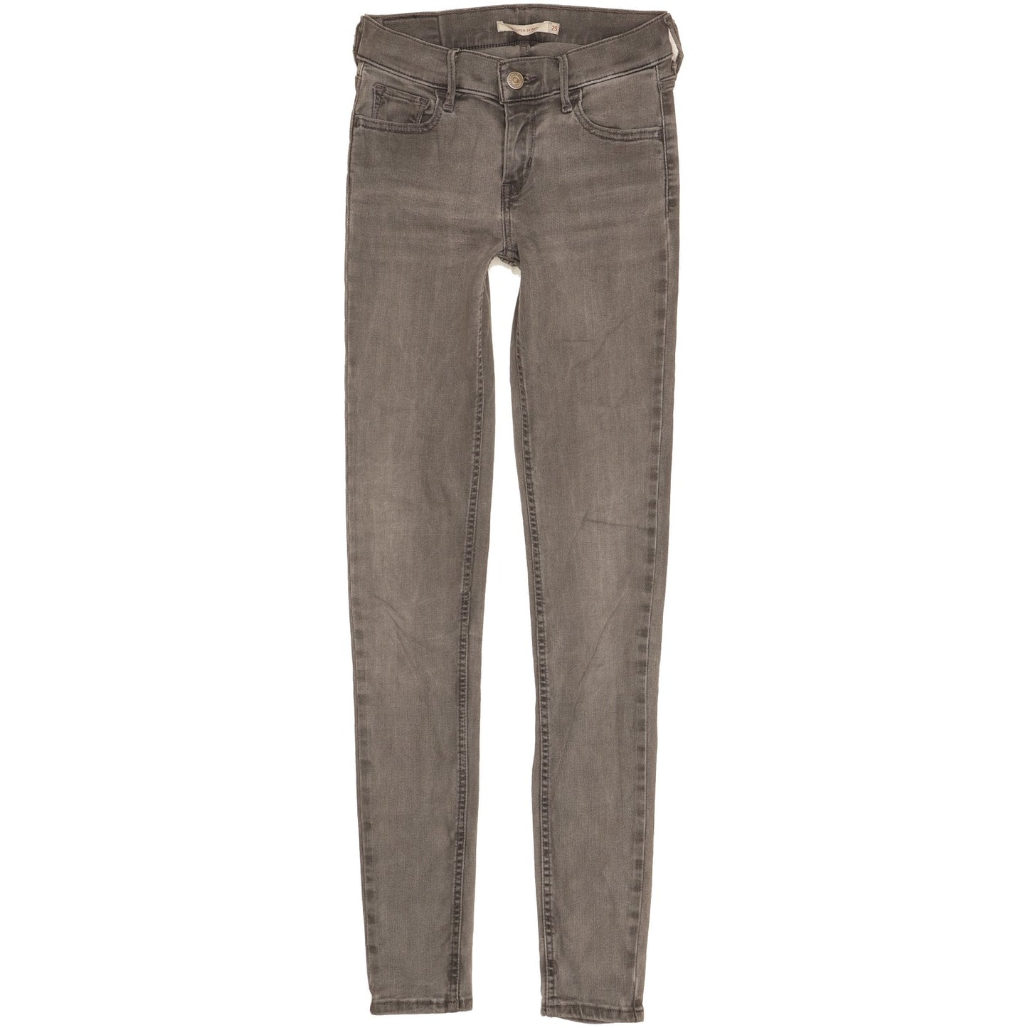 Levi's 710 Super Women Grey Skinny Slim Stretch Jeans W25 L31