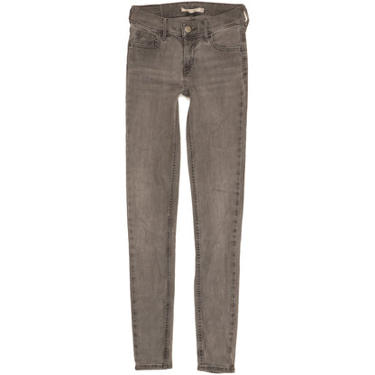 Levi's 710 Super Women Grey Skinny Slim Stretch Jeans W25 L31