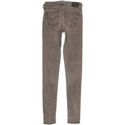 Levi's 710 Super Women Grey Skinny Slim Stretch Jeans W25 L31