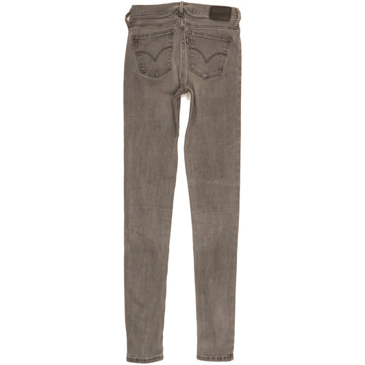 Levi's 710 Super Women Grey Skinny Slim Stretch Jeans W25 L31