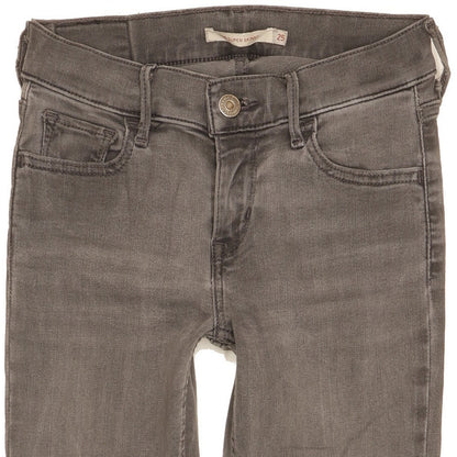 Levi's 710 Super Women Grey Skinny Slim Stretch Jeans W25 L31