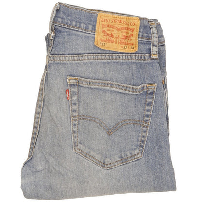 Levi's 511 Men Blue Straight Slim Jeans W32 L27