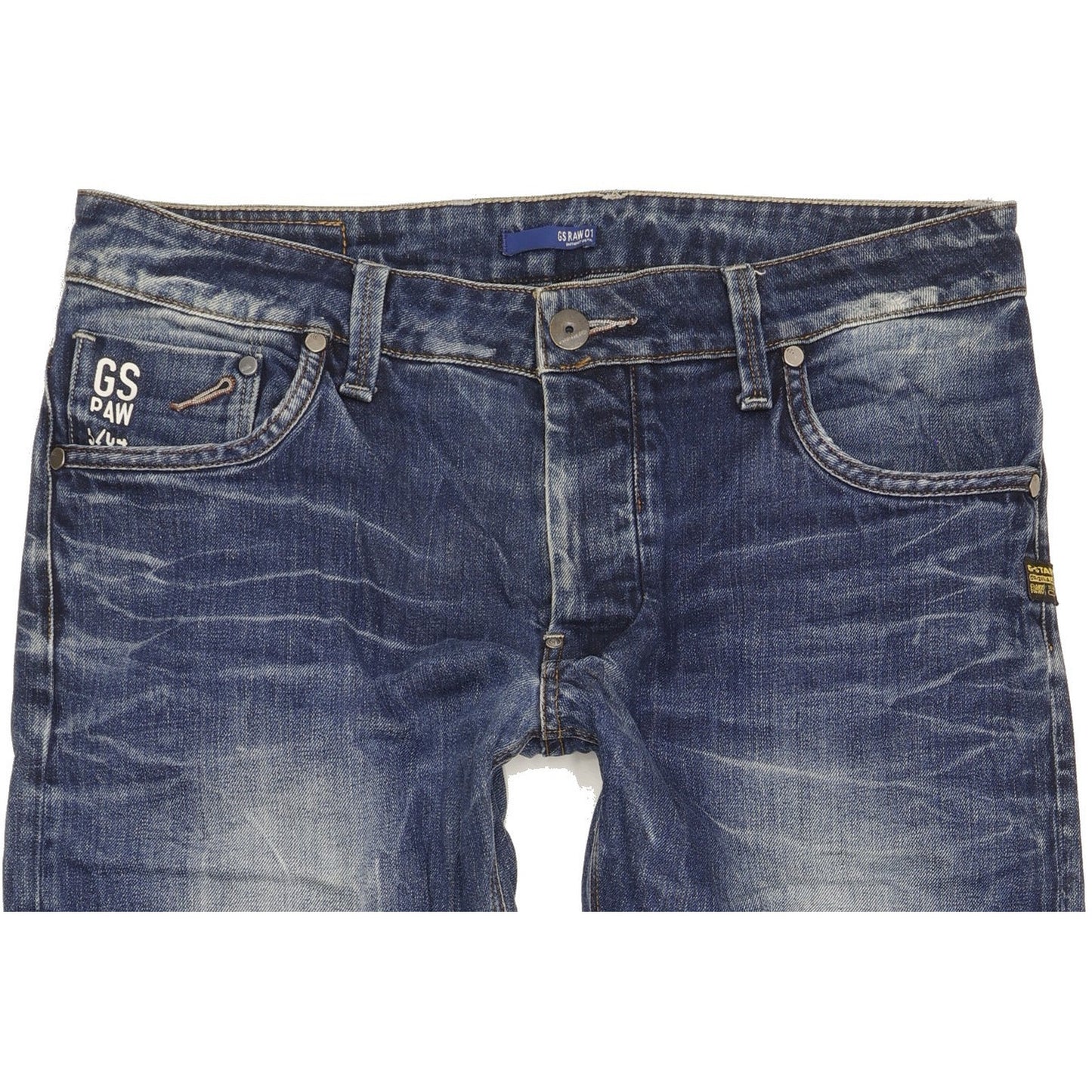 G-Star Attacc Men Blue Straight Regular Jeans W33 L34