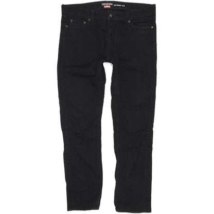 Levi's Denizen Men Black Skinny Slim Stretch Jeans W34 L29