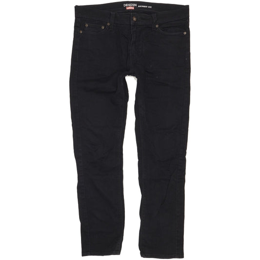 Levi's Denizen Men Black Skinny Slim Stretch Jeans W34 L29