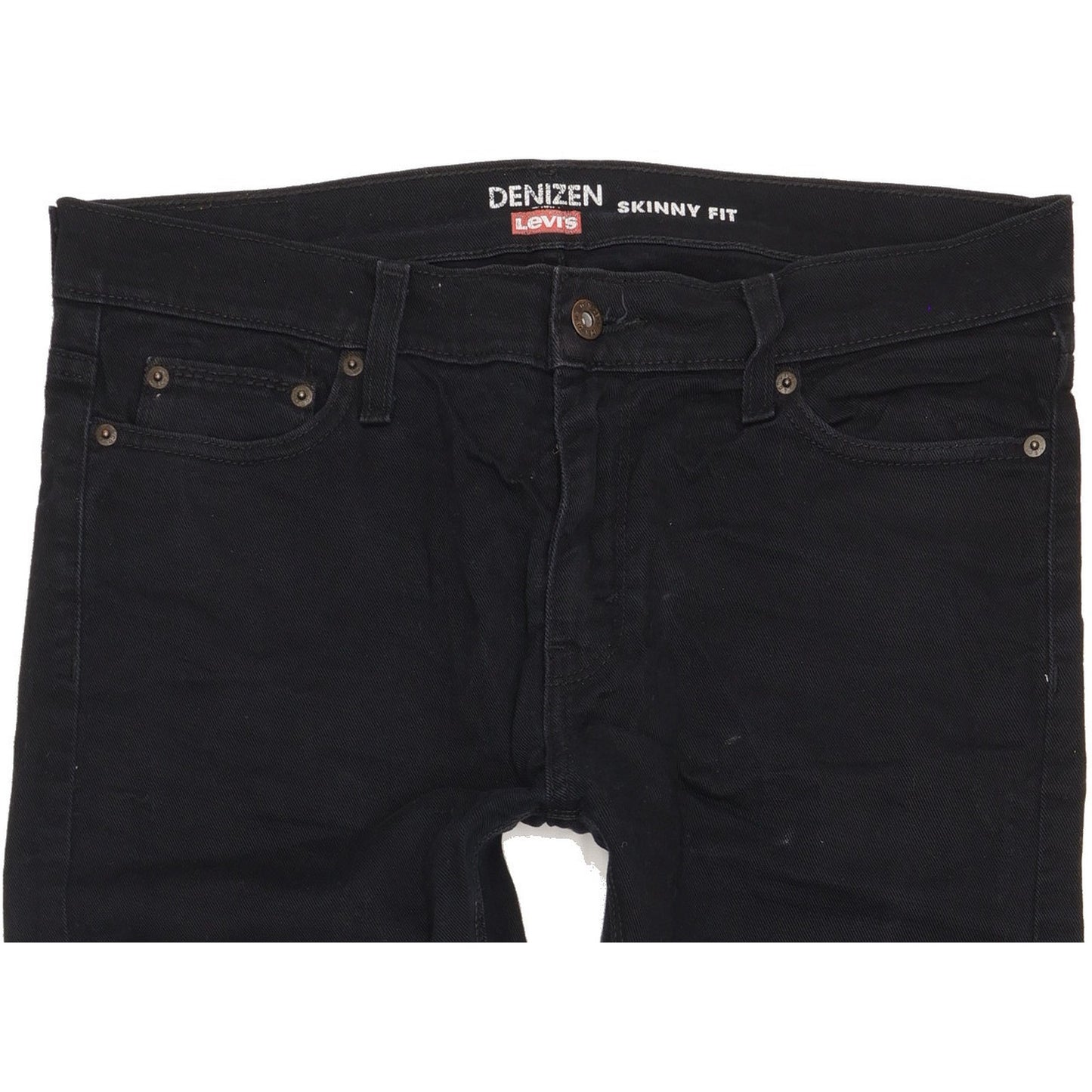 Levi's Denizen Men Black Skinny Slim Stretch Jeans W34 L29
