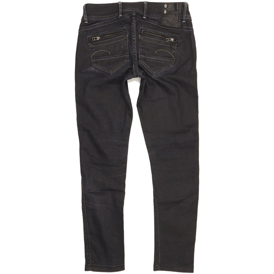 G-Star Fender Women Black Skinny Slim Stretch Jeans W29 L29