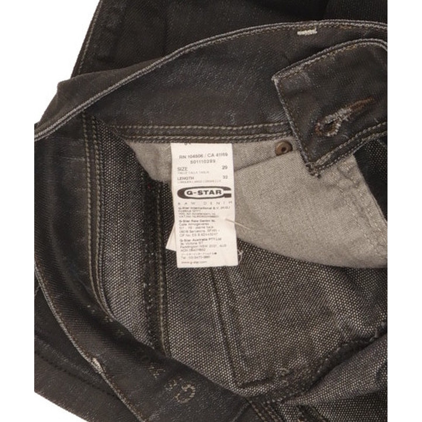 G-Star Fender Women Black Skinny Slim Stretch Jeans W29 L29