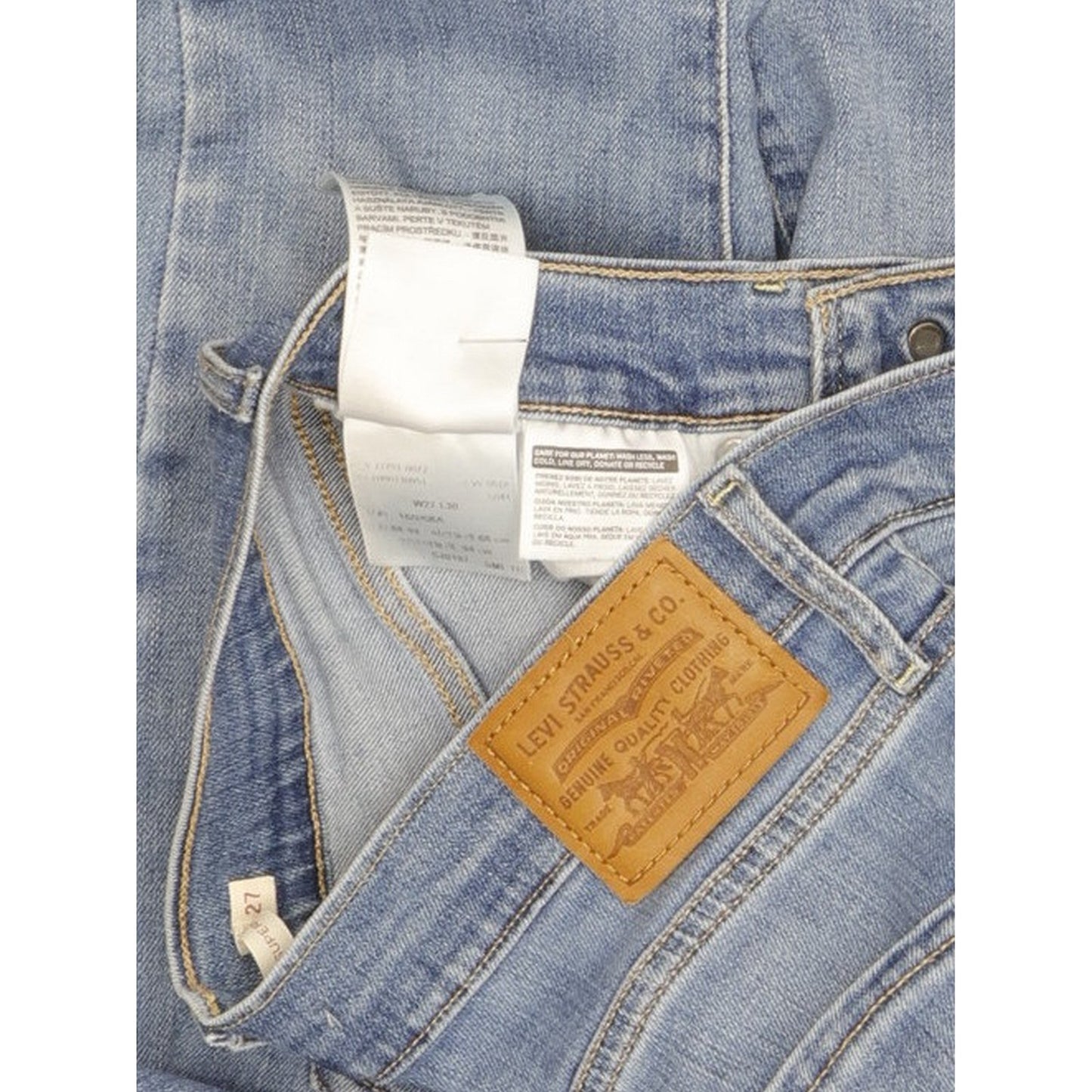 Levi's Mile Blue Skinny Slim Stretch Jeans High Waisted W27 L29