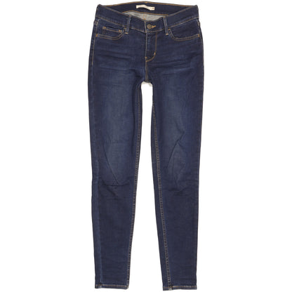 Levi's 710 Super Women Blue Skinny Slim Stretch Jeans W28 L30