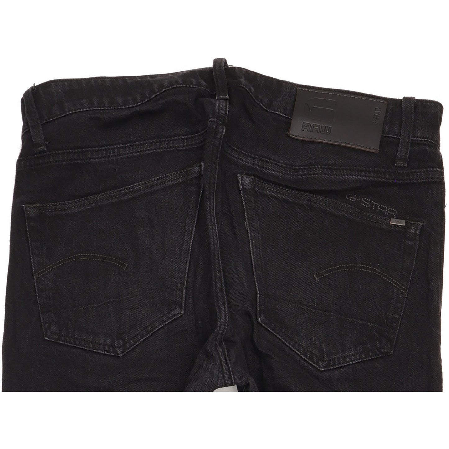G-Star 3301 Men Black Straight Slim Stretch Jeans W32 L31