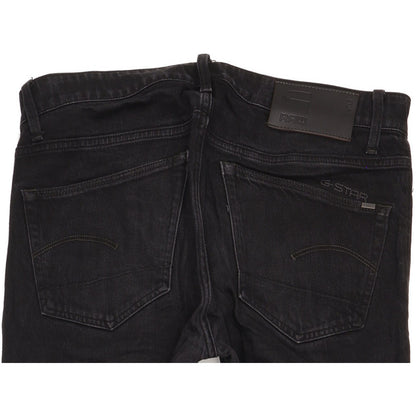 G-Star 3301 Men Black Straight Slim Stretch Jeans W32 L31