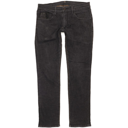 Levi's Men Black Straight Slim Stretch Jeans W34 L32