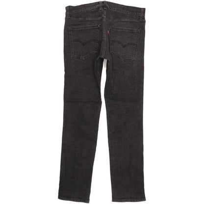 Levi's Men Black Straight Slim Stretch Jeans W34 L32