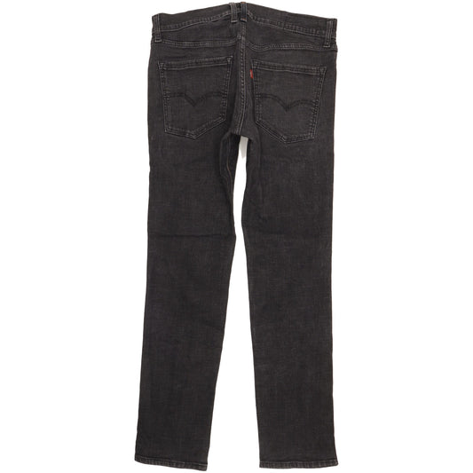 Levi's Men Black Straight Slim Stretch Jeans W34 L32