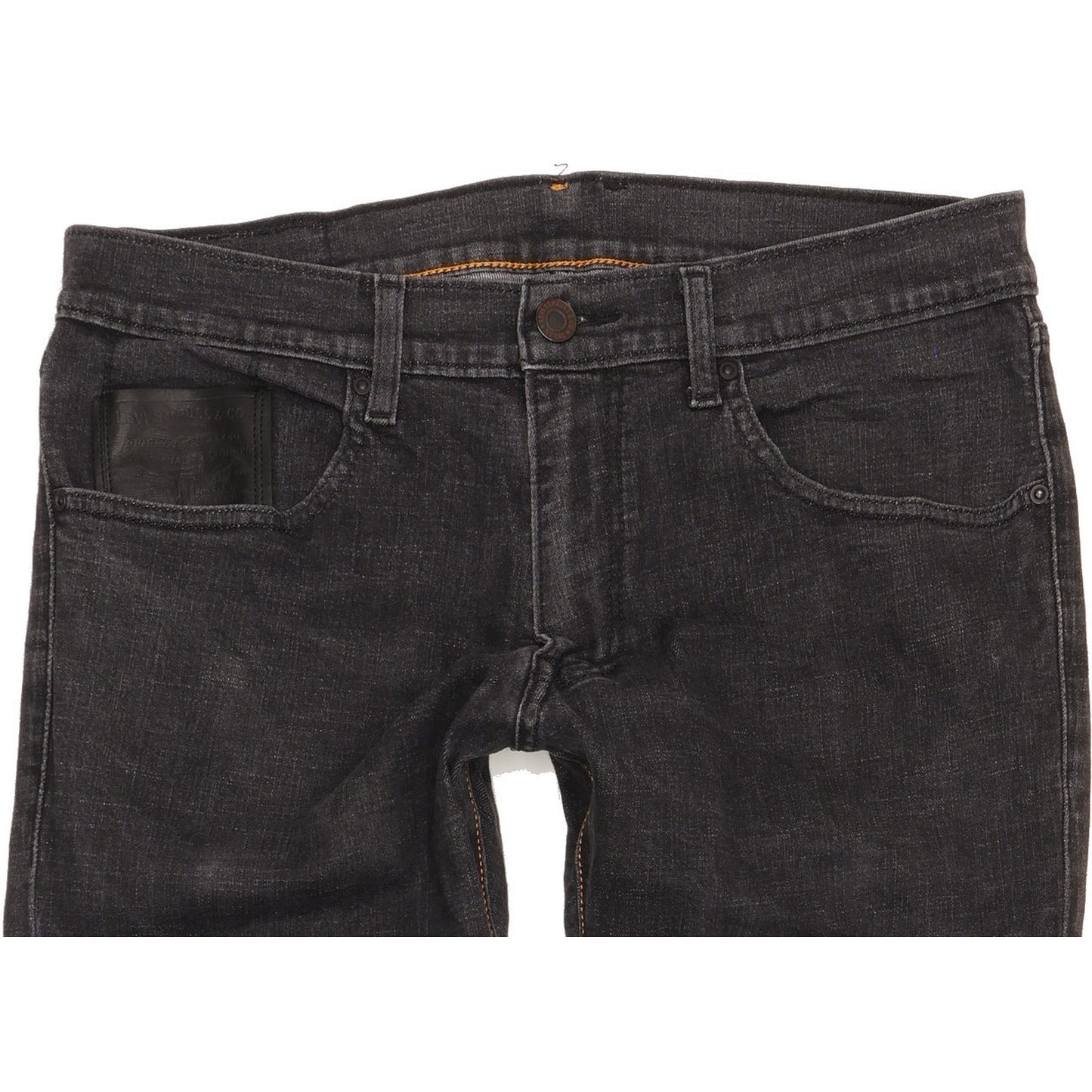 Levi's Men Black Straight Slim Stretch Jeans W34 L32