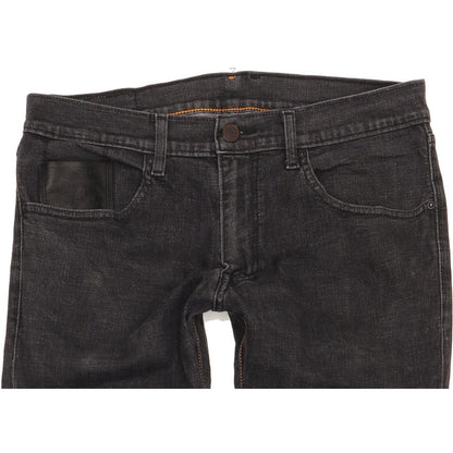 Levi's Men Black Straight Slim Stretch Jeans W34 L32