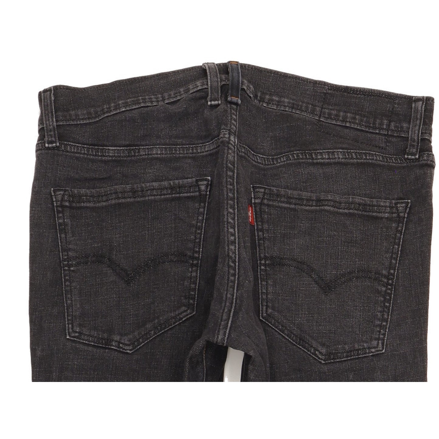 Levi's Men Black Straight Slim Stretch Jeans W34 L32