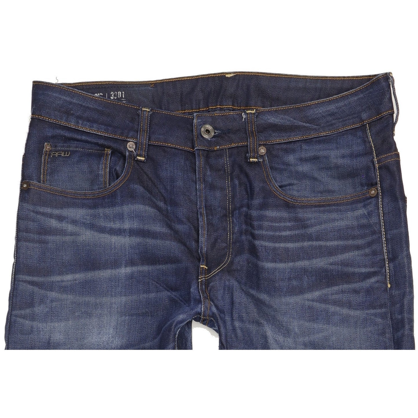 G-Star 3301 Men Blue Straight Regular Jeans W33 L33