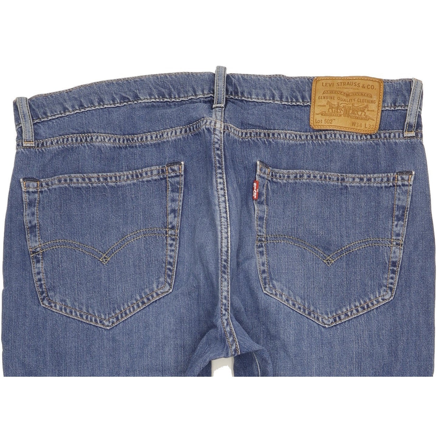 Levi's 502 Men Blue Tapered Regular Stretch Jeans W34 L29