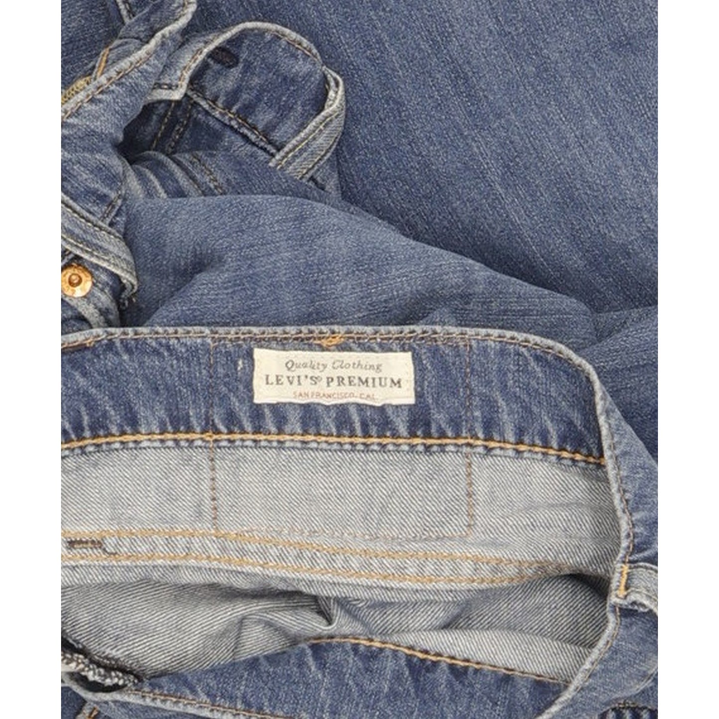 Levi's 502 Men Blue Tapered Regular Stretch Jeans W34 L29
