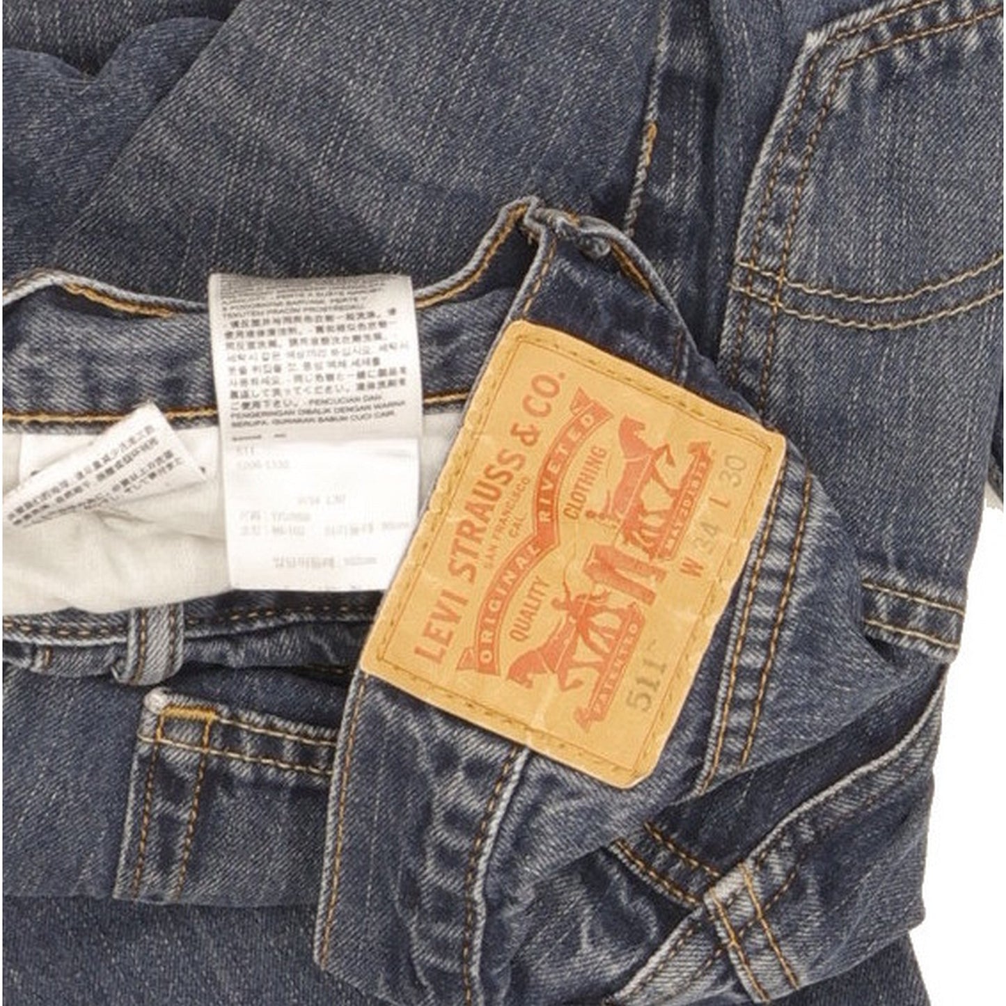 Levi's 511 Men Blue Straight Slim Jeans W34 L27