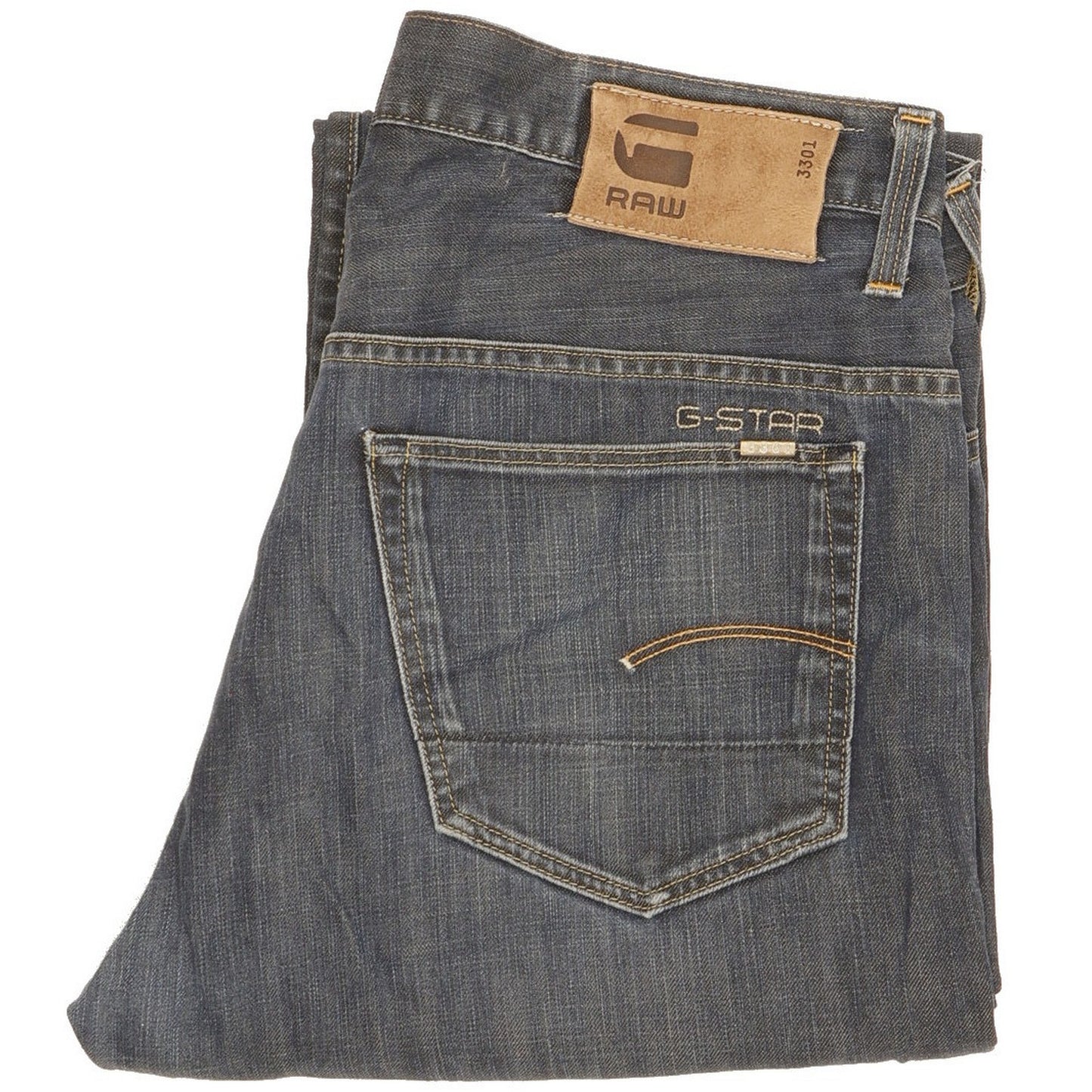 G-Star Men Blue Straight Regular Jeans W36 L31