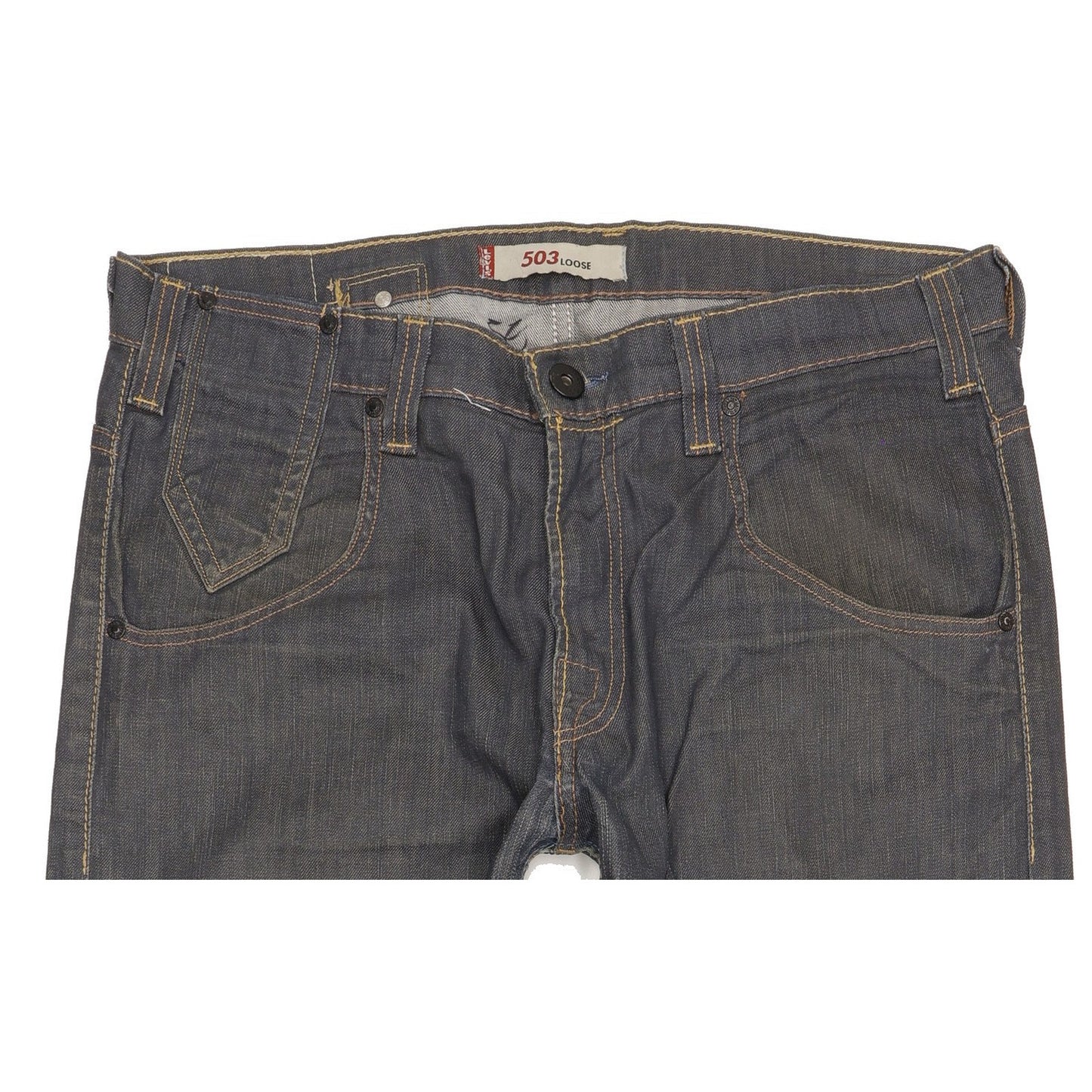 Levi's 503 Men Blue Straight Loose Stretch Jeans W33 L32