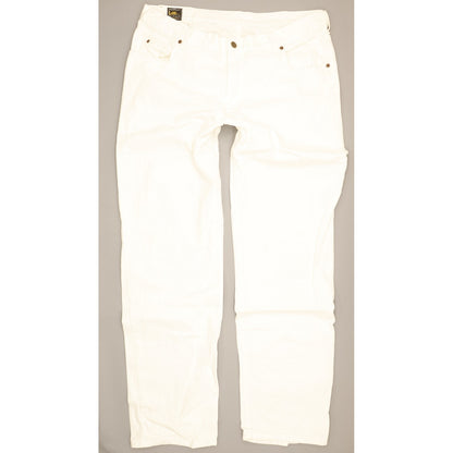 Lee Brooklyn Men White Straight Regular Jeans W38 L34