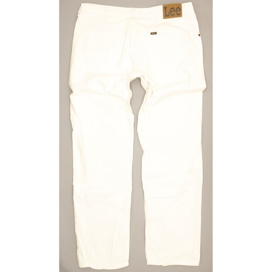 Lee Brooklyn Men White Straight Regular Jeans W38 L34