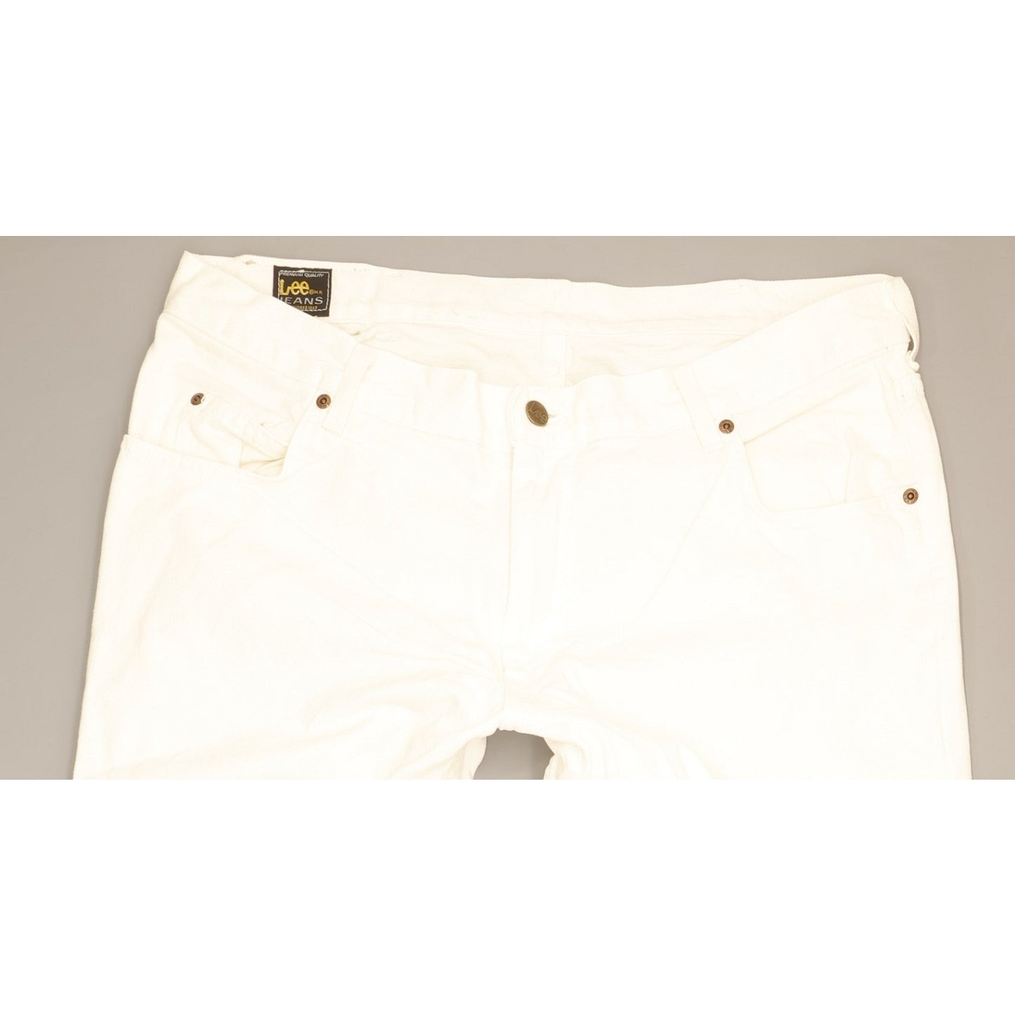 Lee Brooklyn Men White Straight Regular Jeans W38 L34