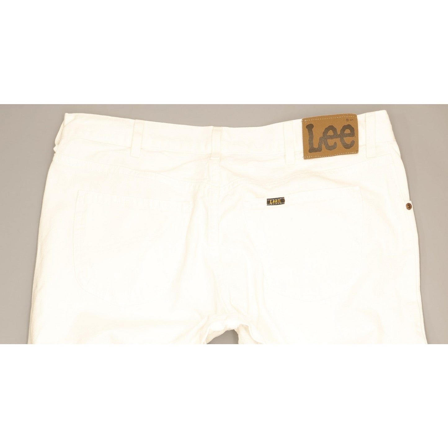 Lee Brooklyn Men White Straight Regular Jeans W38 L34