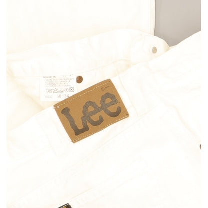 Lee Brooklyn Men White Straight Regular Jeans W38 L34