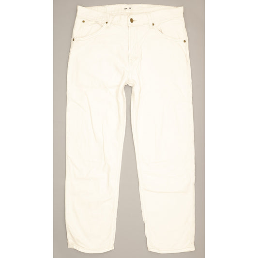 Lee Men White Straight Regular Jeans W34 L28