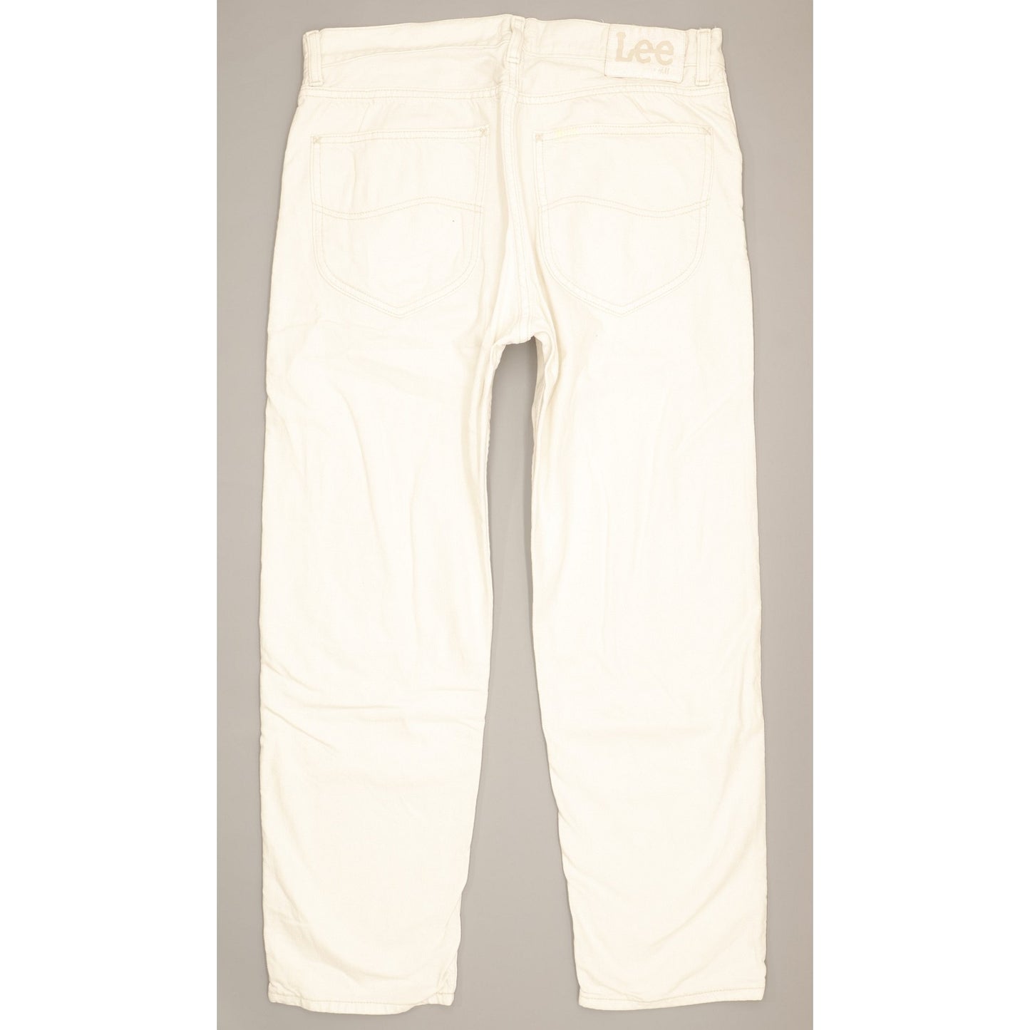 Lee Men White Straight Regular Jeans W34 L28