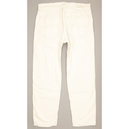 Lee Men White Straight Regular Jeans W34 L28