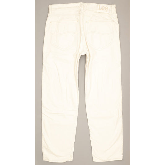 Lee Men White Straight Regular Jeans W34 L28