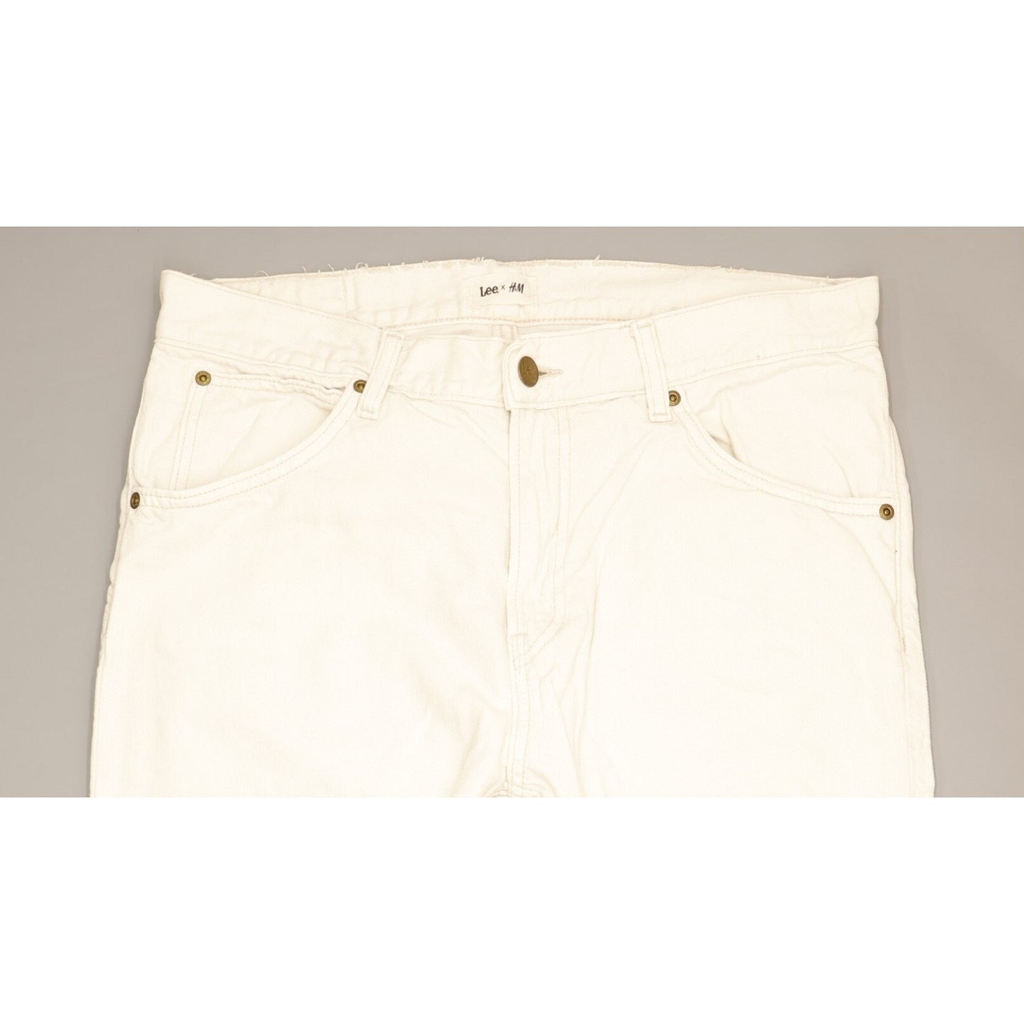 Lee Men White Straight Regular Jeans W34 L28
