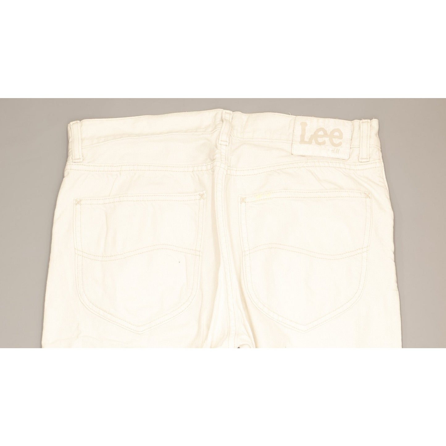 Lee Men White Straight Regular Jeans W34 L28