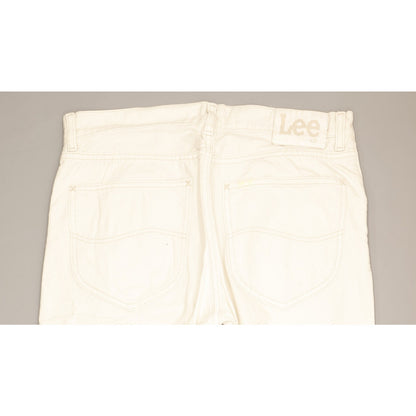 Lee Men White Straight Regular Jeans W34 L28