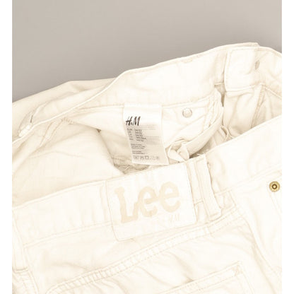 Lee Men White Straight Regular Jeans W34 L28