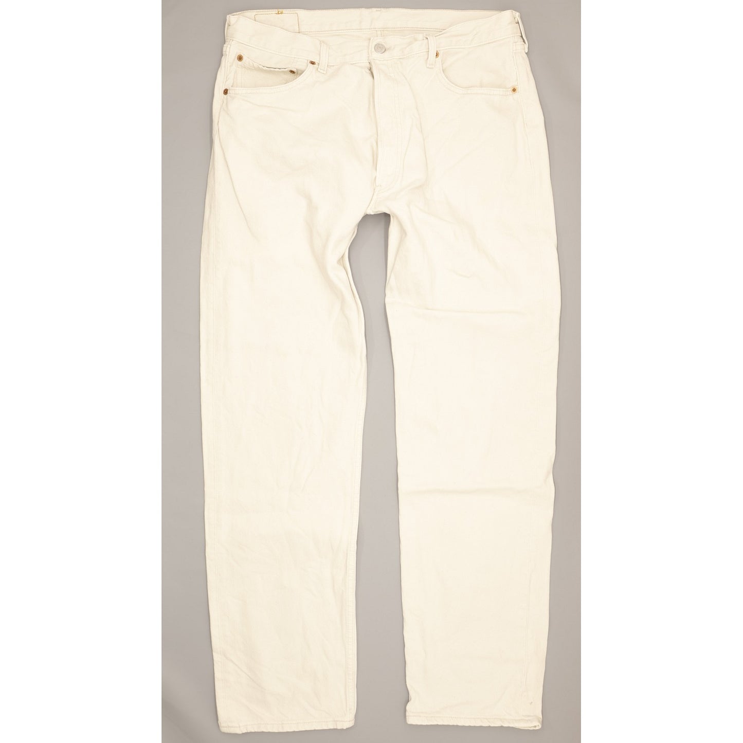 Levi's 501 Men Beige Straight Regular Jeans W37 L34