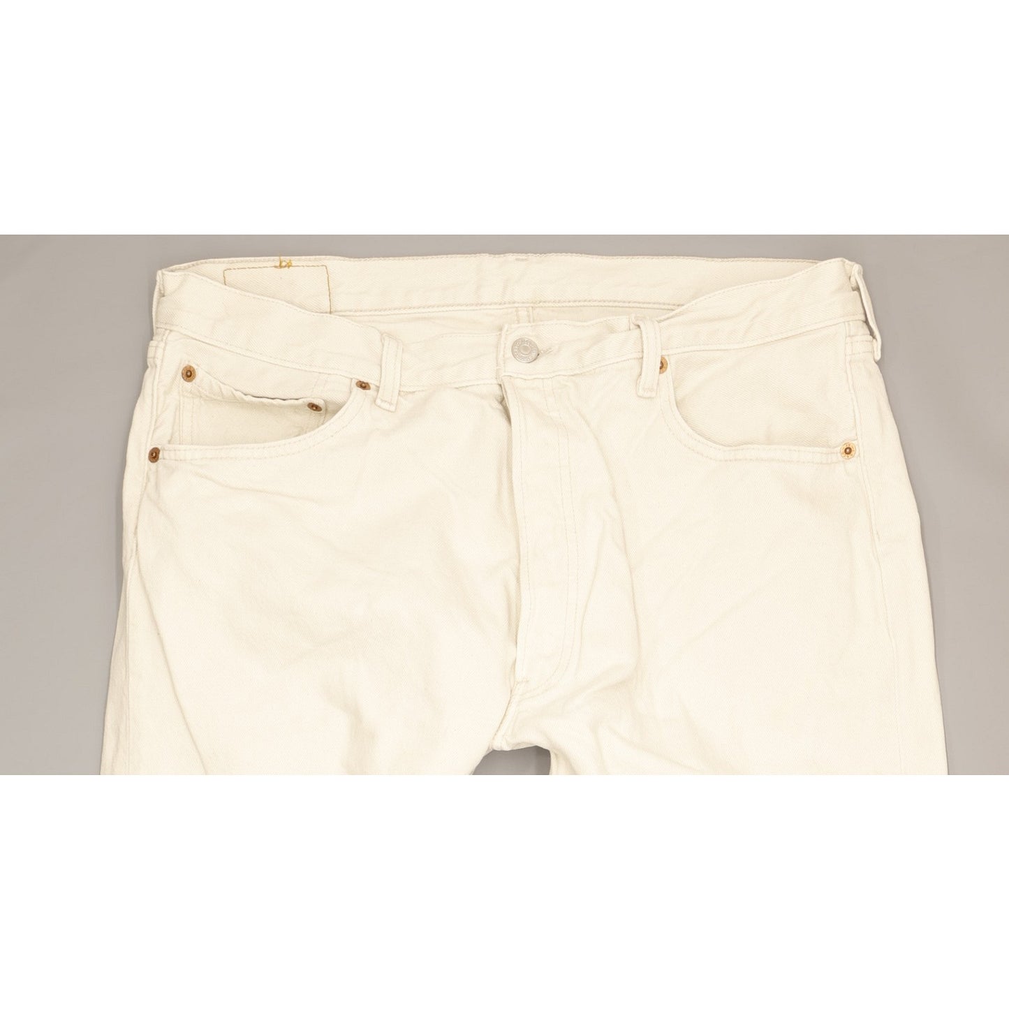 Levi's 501 Men Beige Straight Regular Jeans W37 L34