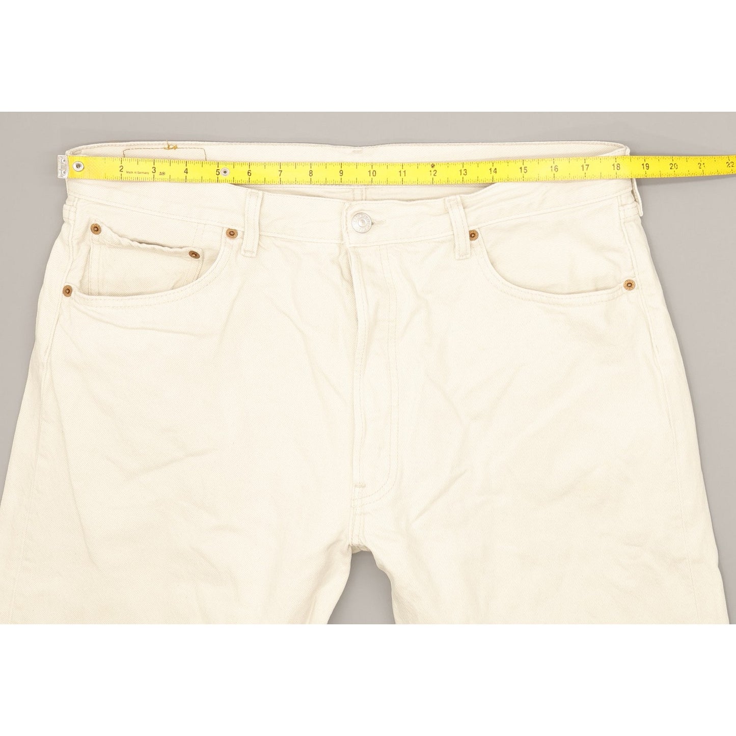 Levi's 501 Men Beige Straight Regular Jeans W37 L34