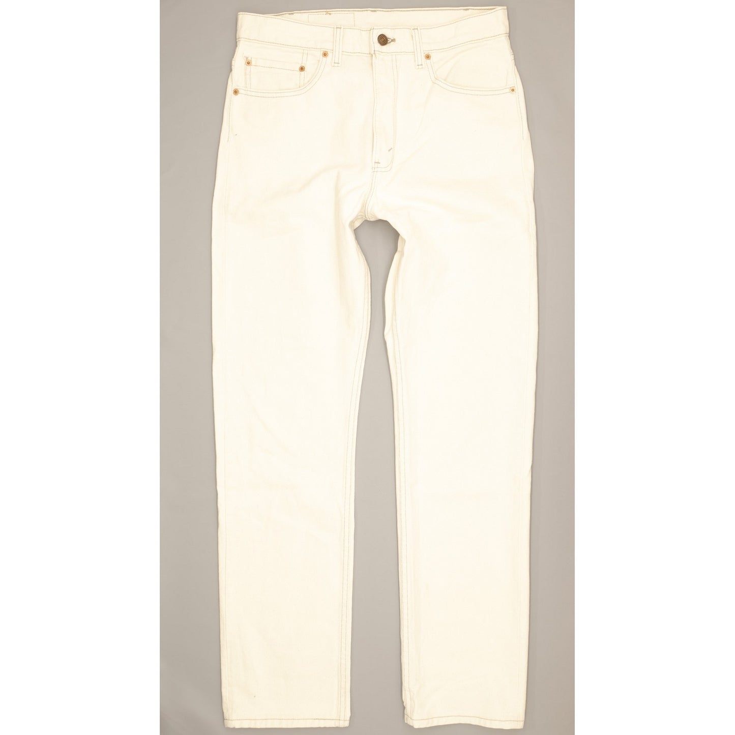 Levi's 505 Made in USA Men Beige Straight Regular Jeans W33 L32