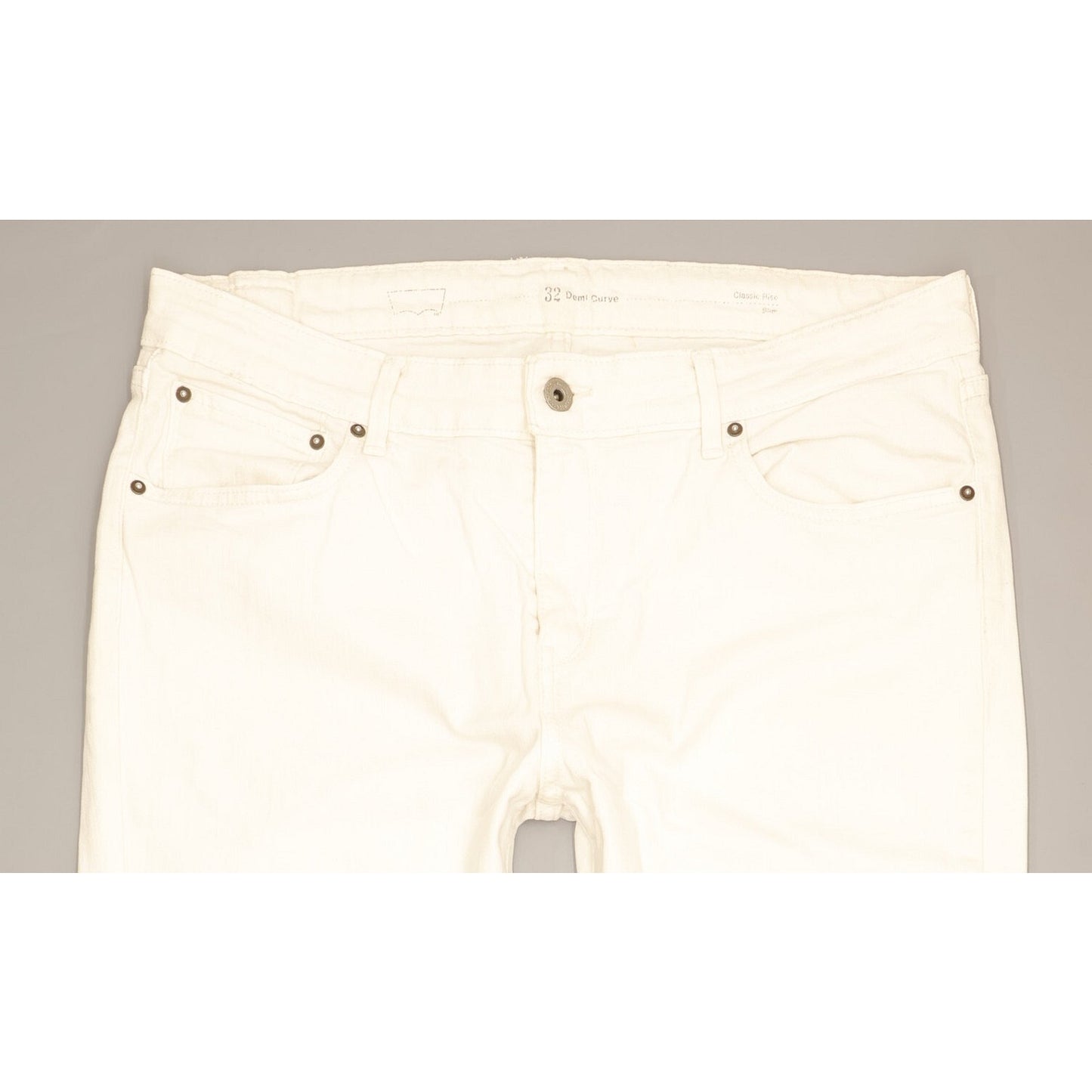 Levi's Demi Curve Women White Skinny Classic Stretch Jeans W32 L26