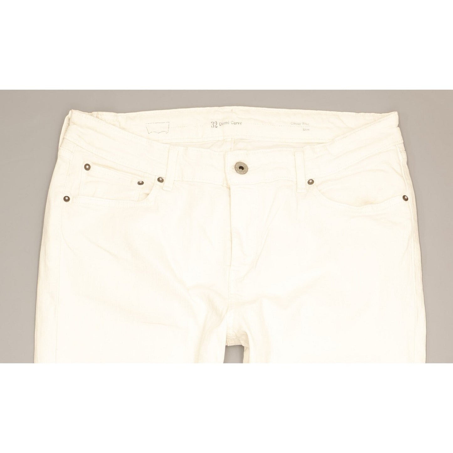 Levi's Demi Curve Women White Skinny Classic Stretch Jeans W32 L26