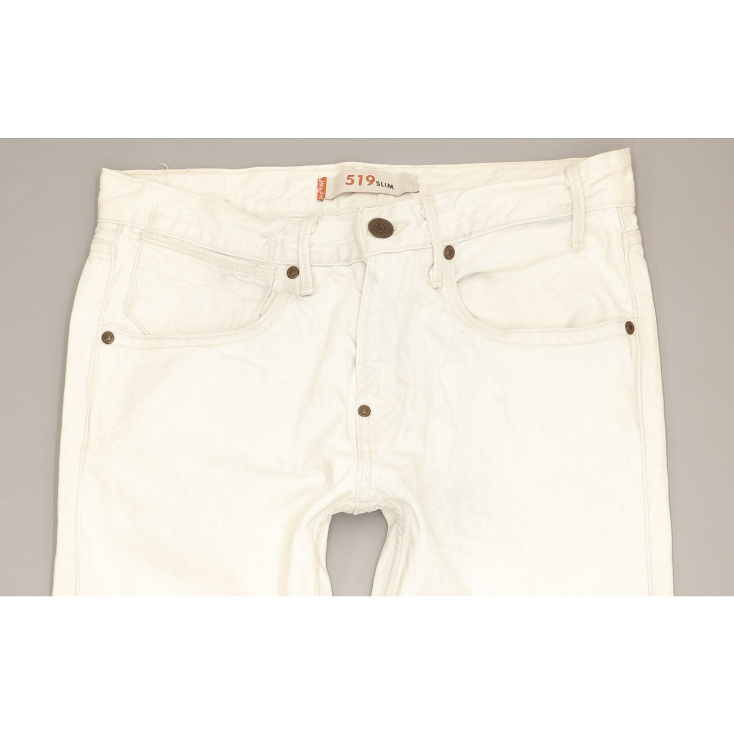 Levi's 519 Men White Straight Slim Jeans W31 L33