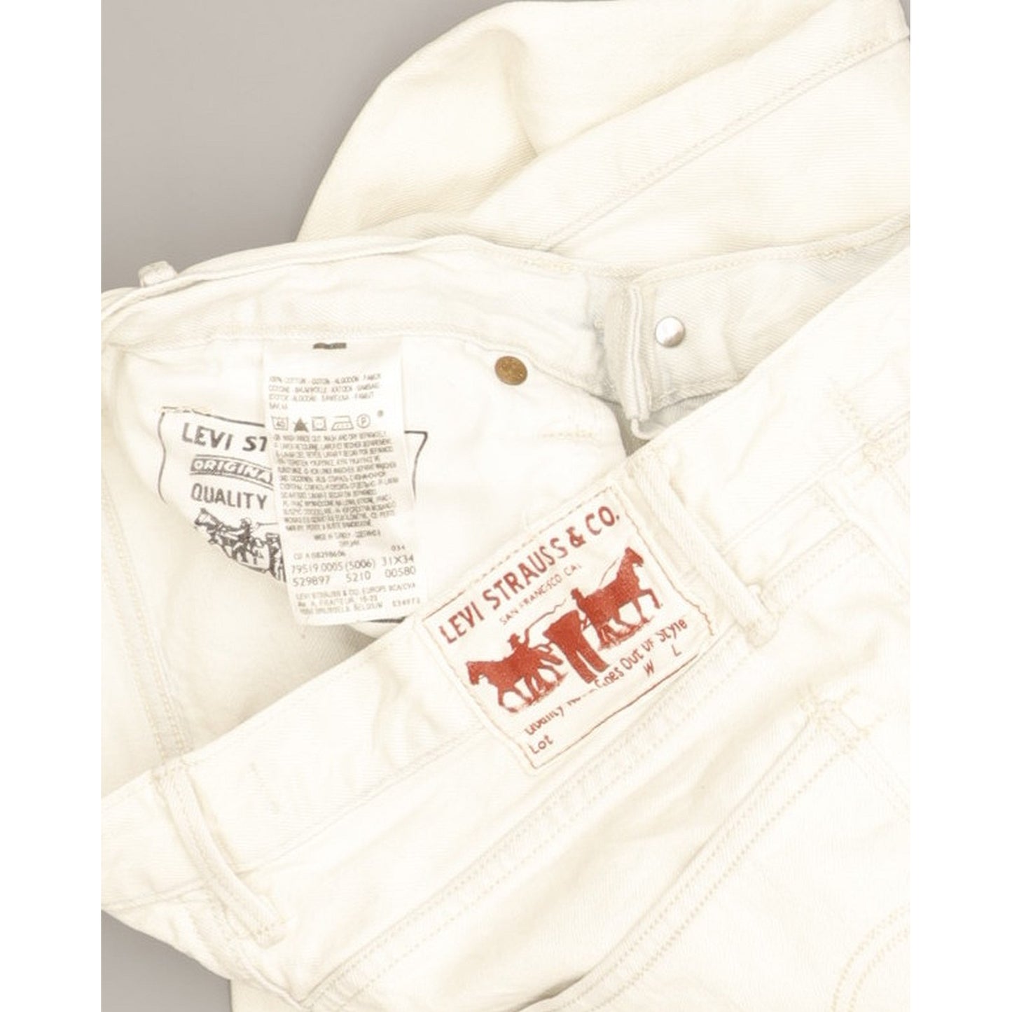 Levi's 519 Men White Straight Slim Jeans W31 L33
