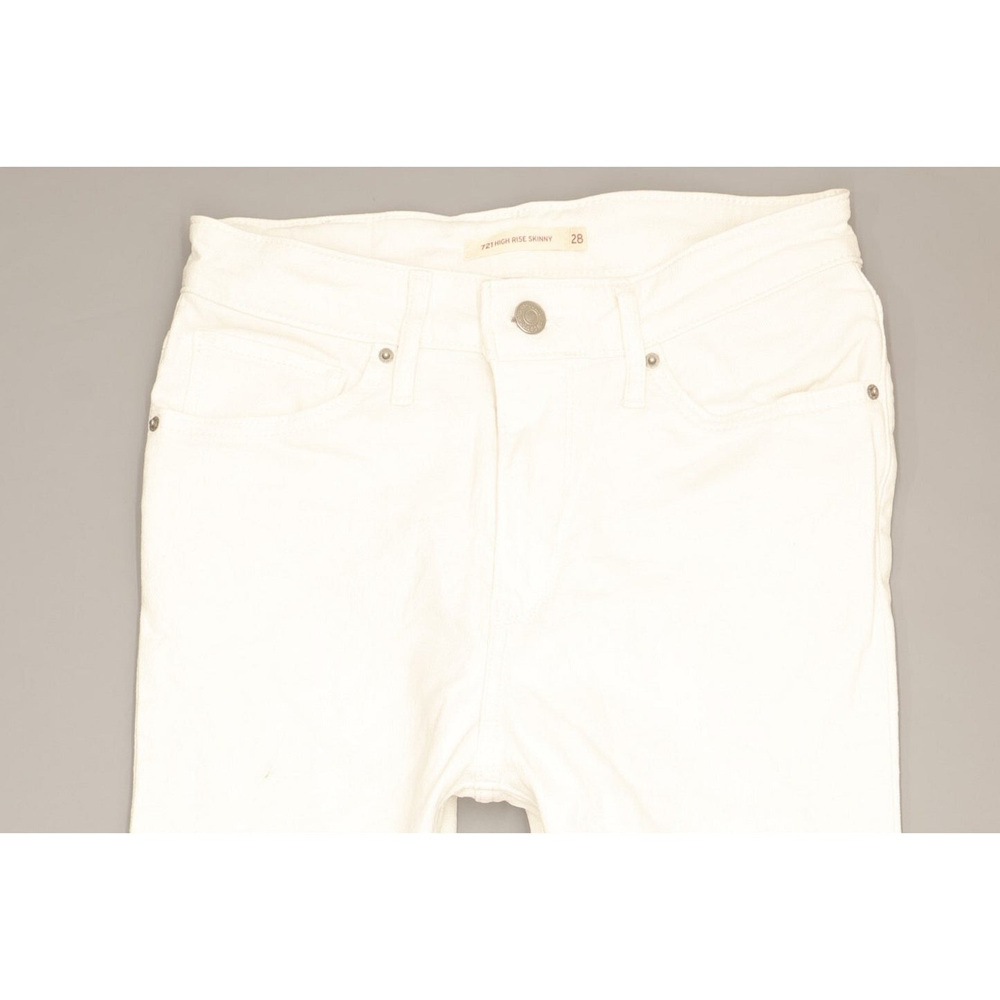Levi's 721 Women White Skinny Regular Stretch Jeans W28 L29